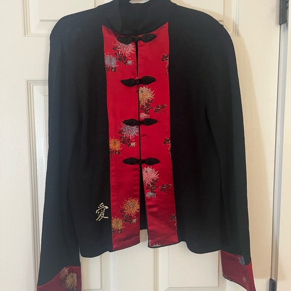 Ball Of Cotton Jackets & Blazers - Handloomed Cotton Mandarin Collar Statement Jacket Small